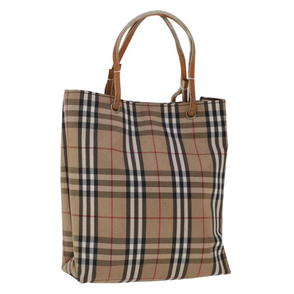 BURBERRY Nova Check Hand Bag Nylon BeigeNew ep1099 For Cheap