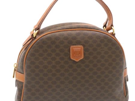 CELINE Macadam Canvas 2Way Shoulder Hand Bag PVC Leather Brown 34669 Hot on Sale