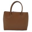 CELINE Hand Bag Leather Brown 81859 For Sale