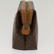 CELINE Macadam Canvas Pouch PVC Leather Brown 48216 Hot on Sale