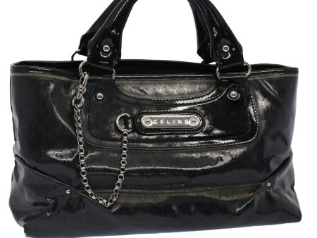 CELINE Hand Bag Coated Canvas Black bs7601 Sale