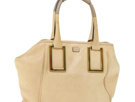 Chloe Etel Hand Bag Leather Beige  bs13382 Hot on Sale