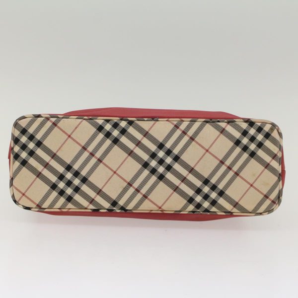 BURBERRY Nova Check Blue Label Shoulder Bag Nylon Red BeigeNew ep1341 on Sale