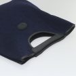 CELINE C Macadam Canvas Hand Bag Navy ar10793 Supply