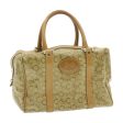 CELINE C Macadam Horse Carriage Hand Bag PVC Leather Beige am177g Fashion