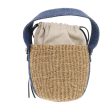 Chloe Woody Shoulder Bag Straw Canvas Beige  50195 Cheap