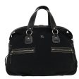 BURBERRY Blue Label Boston Bag Canvas Leather BlackNew hk788 Hot on Sale