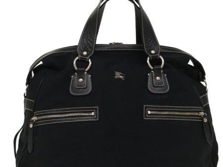 BURBERRY Blue Label Boston Bag Canvas Leather BlackNew hk788 Hot on Sale