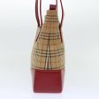 BURBERRY Nova Check Shoulder Bag Canvas Leather Red Beige blackNew ep1346 Online now