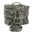 CHANEL Bycy Vanity Cosmetic Pouch Canvas Black CC  bs11565 Hot on Sale