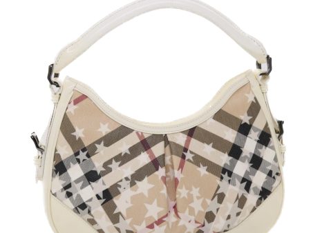 BURBERRY Nova Check Shoulder Bag PVC Leather BeigeNew yk7693B Fashion