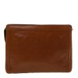 CELINE Clutch Bag Leather Brown bs9584 For Cheap