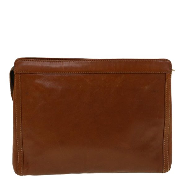 CELINE Clutch Bag Leather Brown bs9584 For Cheap