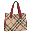 BURBERRY Nova Check Tote Bag PVC Leather BeigeNew yk8235 Cheap