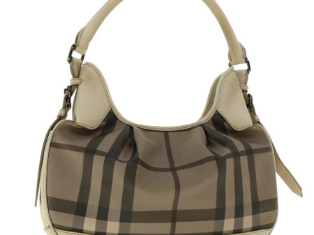 BURBERRY Nova Check Shoulder Bag PVC Leather BrownNew yk6846B Discount