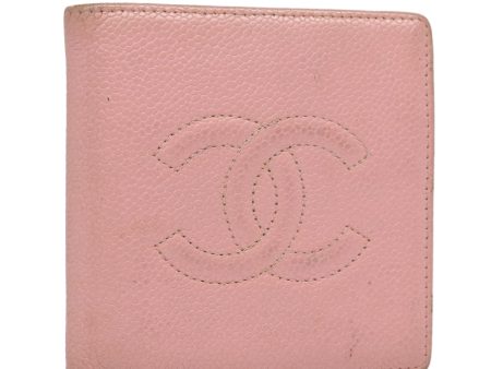 CHANEL COCO Mark Wallet Caviar Skin Pink Gold CC  88731 Supply