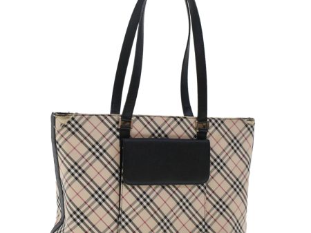 BURBERRY Nova Check Shoulder Bag Canvas Beige BlackNew ti1162 For Discount