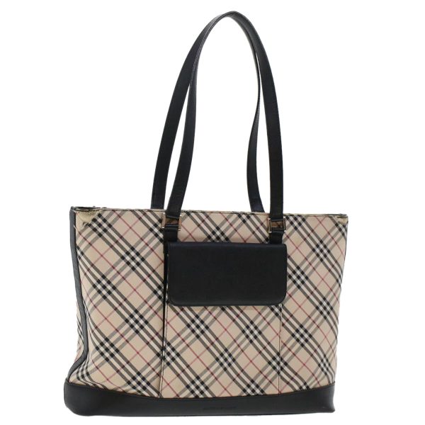 BURBERRY Nova Check Shoulder Bag Canvas Beige BlackNew ti1162 For Discount