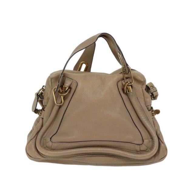 Chloe Paraty Shoulder Bag Leather 2way Beige  bs13559 Online Sale