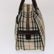 BURBERRY Nova Check Hand Bag Nylon Leather Beige BrownNew 49092 For Sale