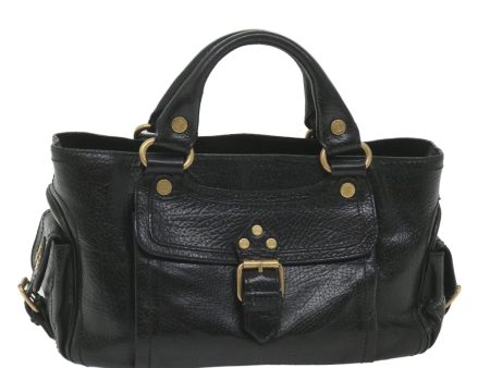 CELINE Hand Bag Leather Black bs9854 Discount