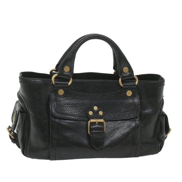 CELINE Hand Bag Leather Black bs9854 Discount