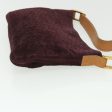 CELINE C Macadam Canvas Shoulder Bag Wine Red 51976 Hot on Sale