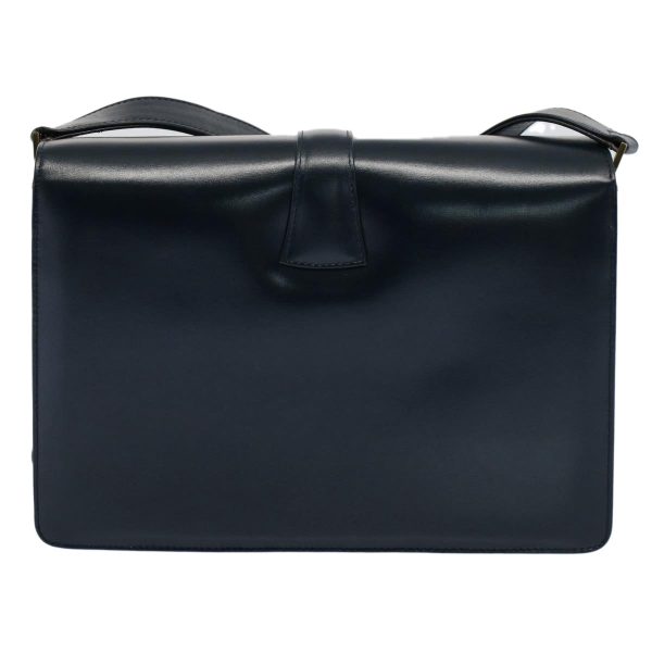 CELINE Horse Carriage Shoulder Bag Leather Navy ar10323 For Sale