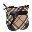 BURBERRY Nova Check Shoulder Bag PVC Leather Beige BlackNew yk7880 Fashion