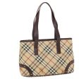 BURBERRY Nova Check Hand Bag PVC Leather BeigeNew ki3277 Supply