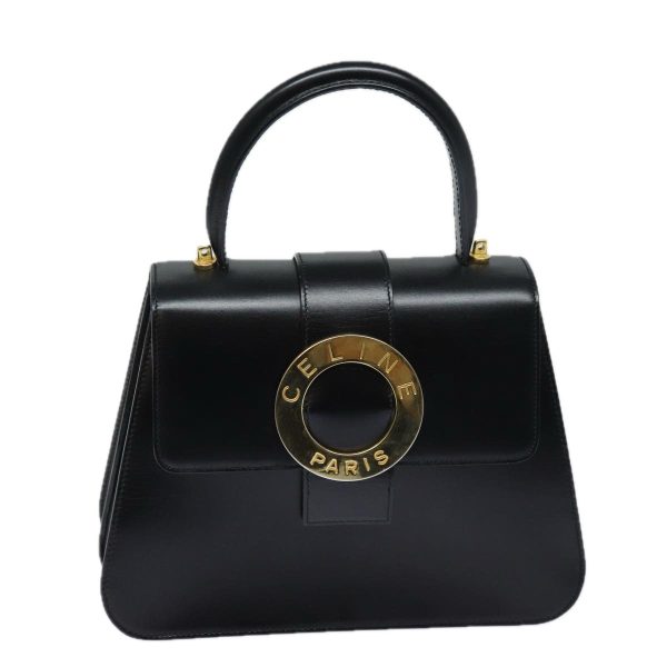 CELINE Hand Bag Leather Black 79863 Discount