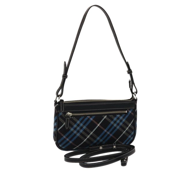 BURBERRY Nova Check Blue Label Shoulder Bag Canvas Leather 2way BlackNew 49103 Discount