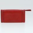 CELINE Chloe Long Wallet Leather 3Set Red Gray beige ac1384 Online now