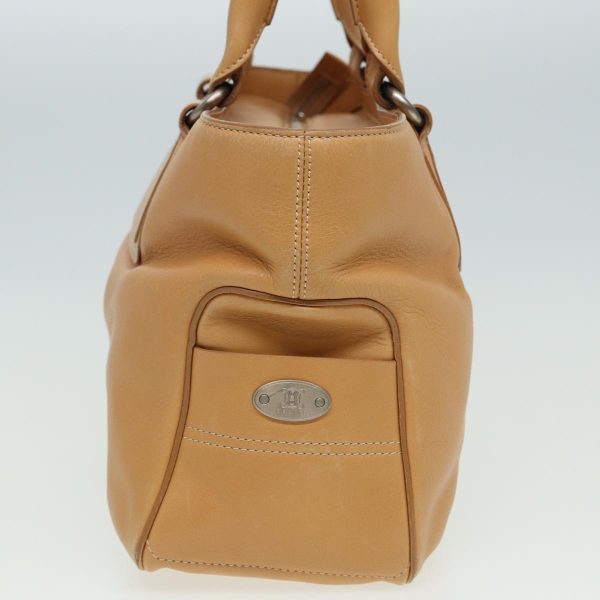 CELINE Hand Bag Leather Beige 80885 Fashion