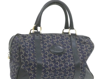 CELINE horse carriage C Macadam Canvas Hand Bag Navy Blue fm274 Online Sale