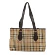 BURBERRY Nova Check Shoulder Bag PVC Leather Beige Dark BrownNew yk7975 Hot on Sale