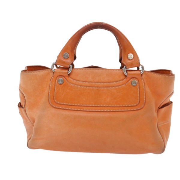 CELINE Hand Bag Leather Orange ep1358 Supply