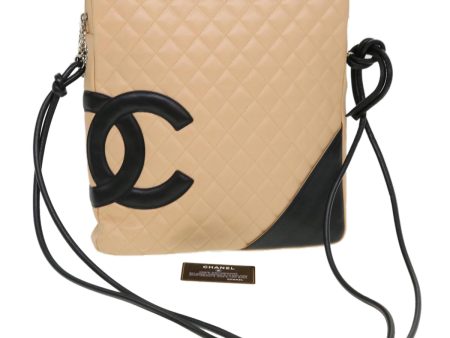 CHANEL Cambon Line Shoulder Bag Caviar Skin Beige CC  am4027 For Discount