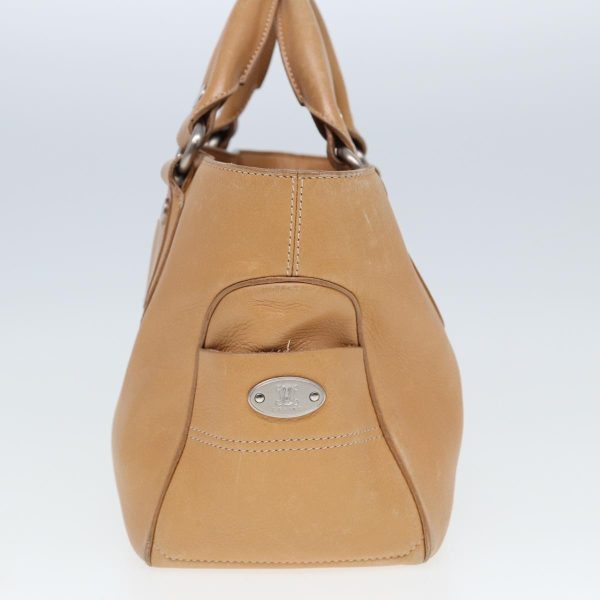 CELINE Hand Bag Leather Beige 80060 Sale