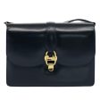 CELINE Horse Carriage Shoulder Bag Leather Navy ar10323 For Sale