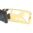 CELINE Horse Carriage Belt Leather Black Gold ar6038 Cheap