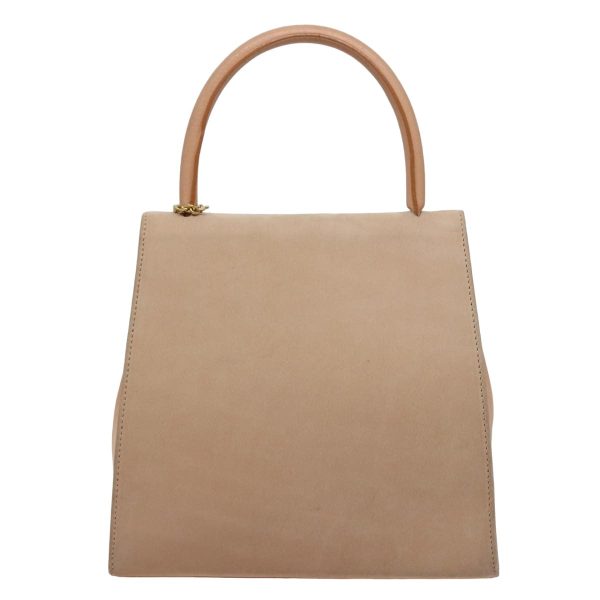 CELINE Hand Bag Suede Beige 78321 Online