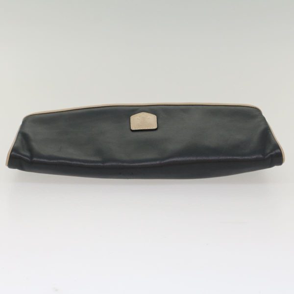 CELINE Clutch Bag Leather Navy bs6874 Sale