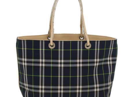 BURBERRY Nova Check Hand Bag Nylon Navy GreenNew ti1176 on Sale