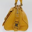 CELINE Hand Bag Leather Yellow bs7391 Cheap