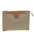 CELINE Macadam Canvas Clutch Bag Beige ac1845 Supply