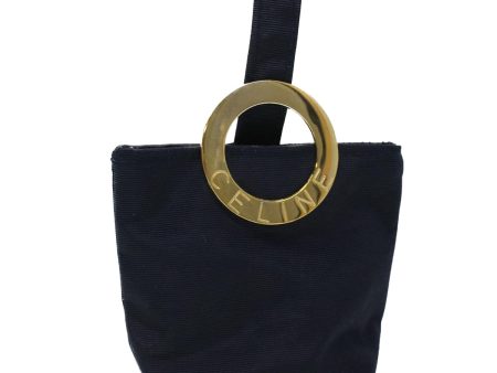 CELINE Logo Pouch Nylon Navy 36351 Online Sale