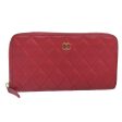 CHANEL Matelasse Long Wallet Caviar Skin Pink Gold CC  yk15041 on Sale