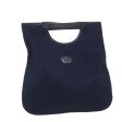 CELINE C Macadam Canvas Hand Bag Navy ar10793 Supply