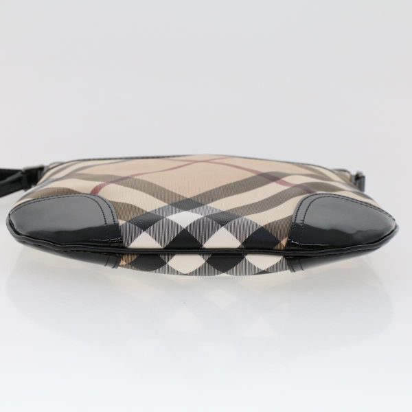 BURBERRY Nova Check Shoulder Bag PVC Leather BeigeNew yk7780 Hot on Sale